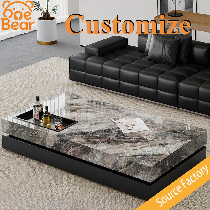 Office Furniture Custom - Черный мраморный чайный столик любого размера