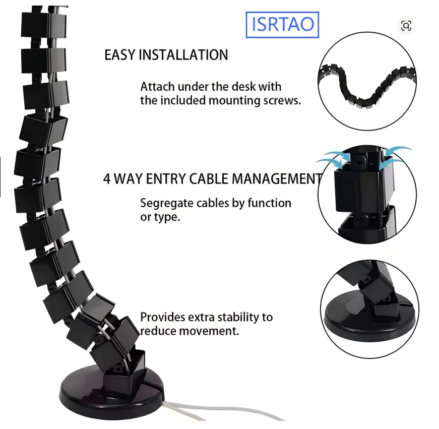 Work Office Furniture - ISRTAO Подстольный лоток для управления кабелями,