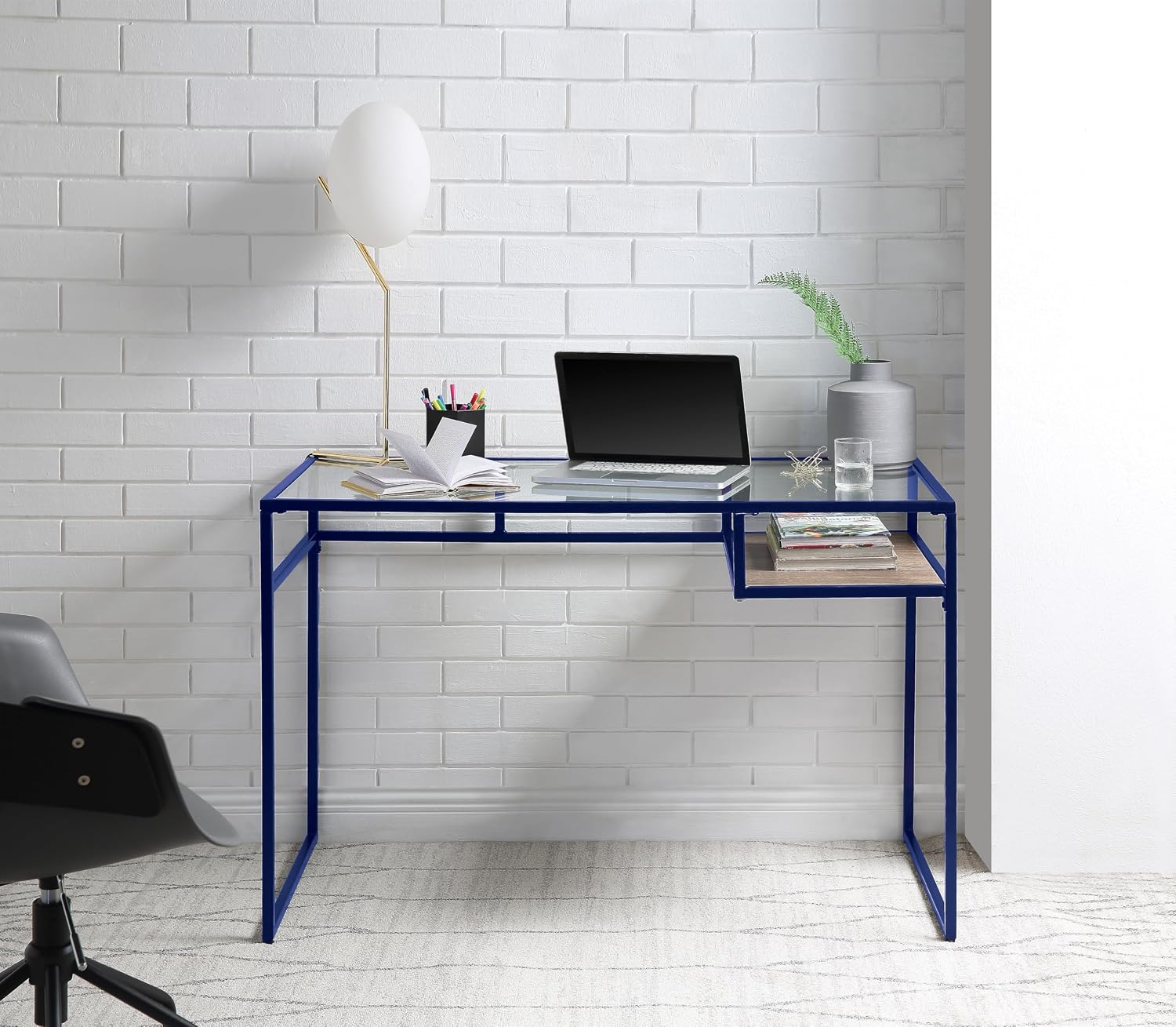 Office Furniture Custom - Стеклянный письменный стол с прозрачной столешницей