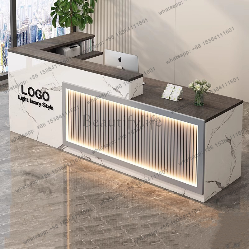 Office Furniture Logo - Роскошная простая стойка ресепшн с логотипом,