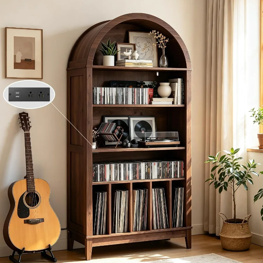Bookshelf 5 Tier - Большая подставка для виниловых пластинок, вмещающая