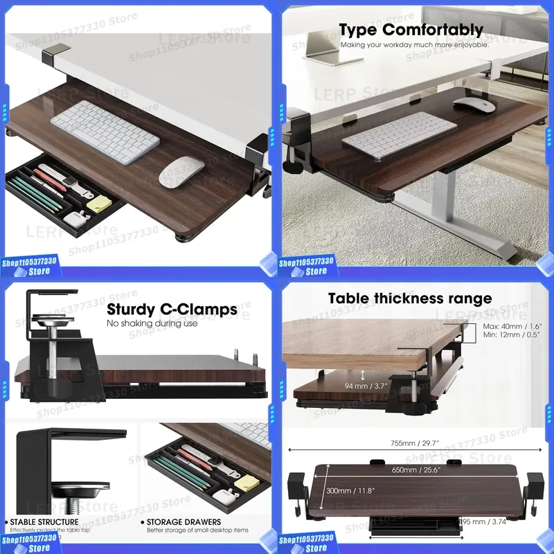 Выдвижной органайзер для клави – обзор и цена Keyboard Drawer Under