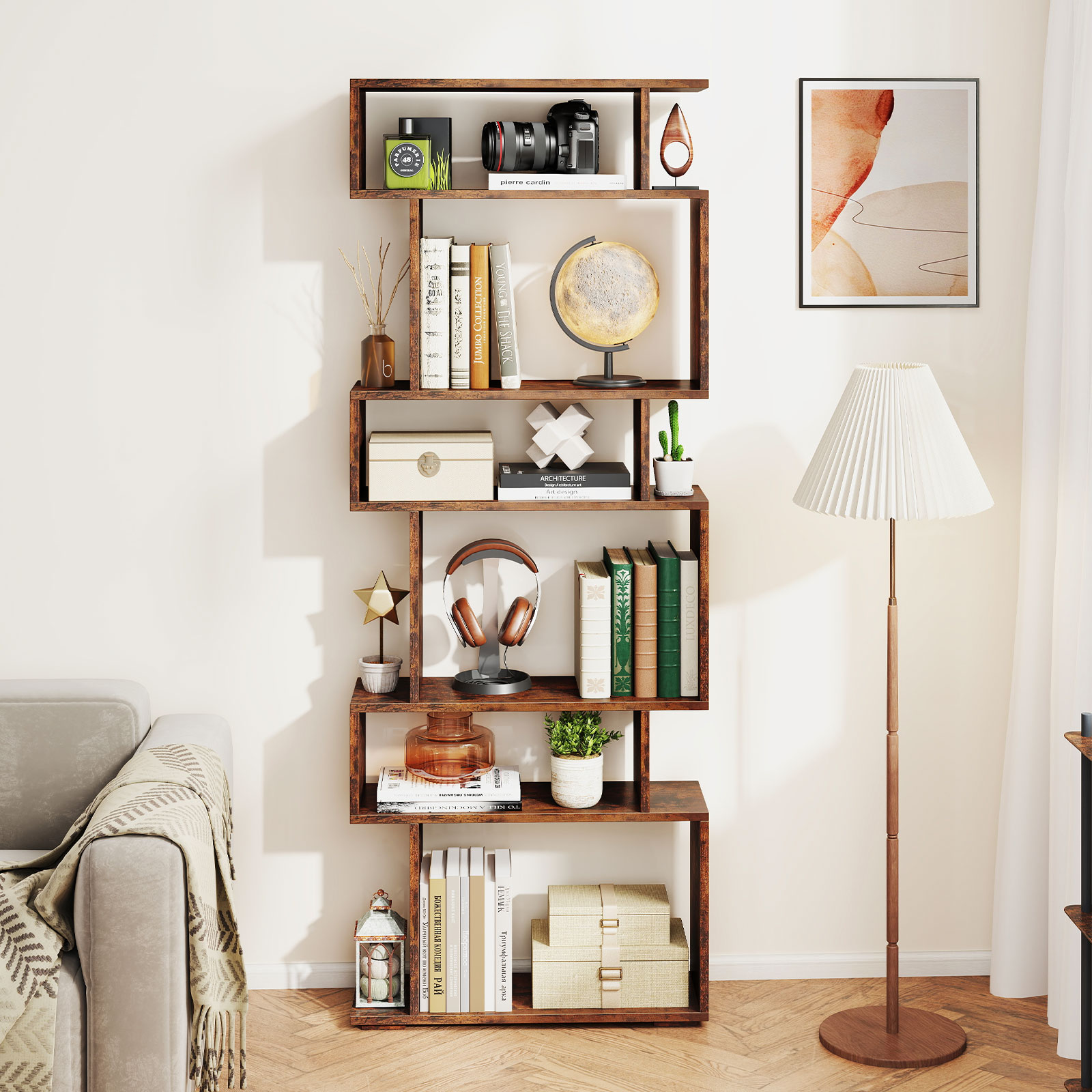 6-уровневая книжная полка для  – обзор и цена Bookshelf 5 Tier
