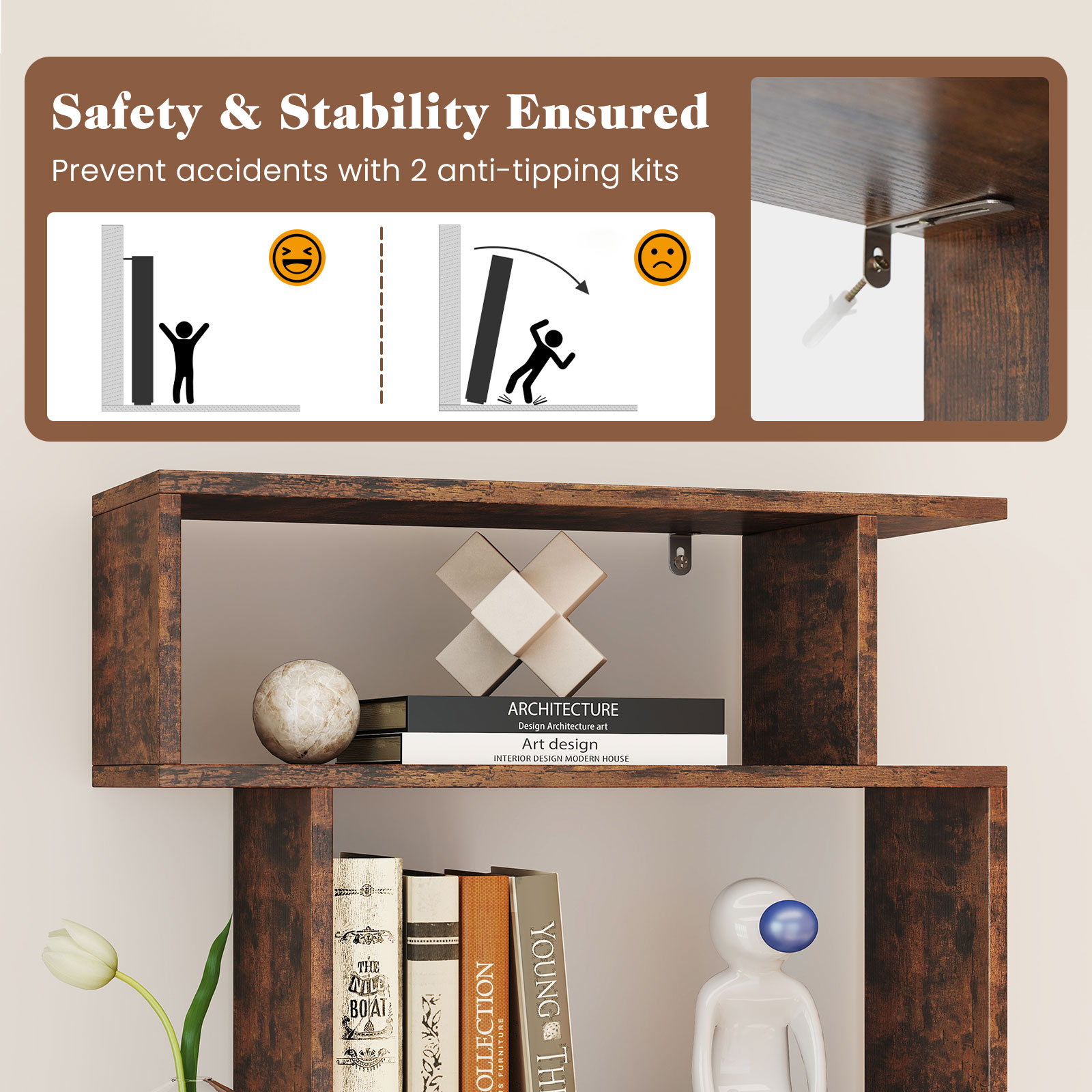 6-уровневая книжная полка для  – обзор и цена Bookshelf 5 Tier