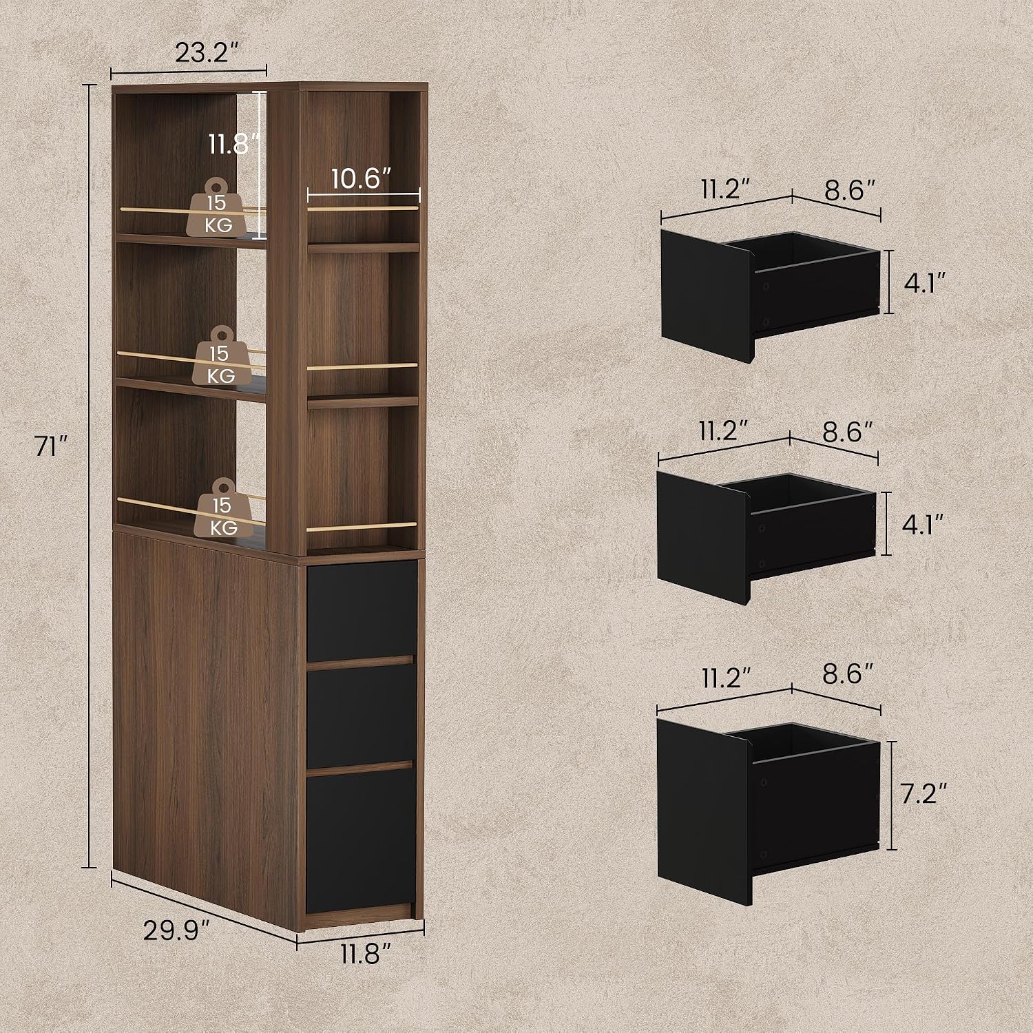 Угловая книжная полка 71 дюйм  – обзор и цена Office Furniture Custom