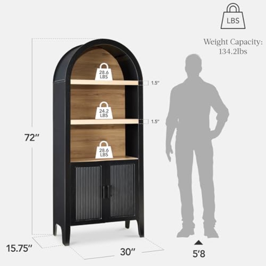 Высокий арочный шкаф для кладо – обзор и цена Bookshelf 5 Tier