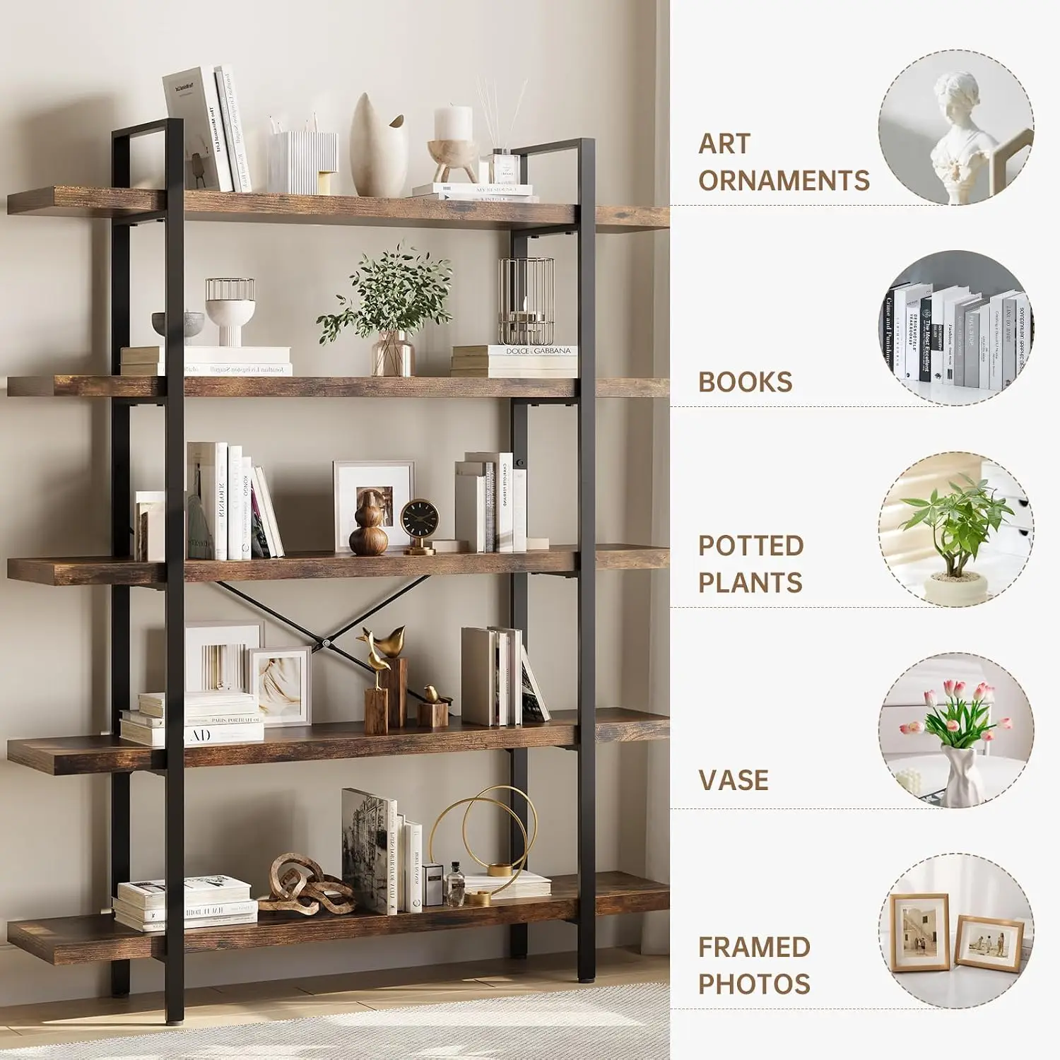 Набор из 2 книжных полок, проч – обзор и цена Bookshelf 5 Tier
