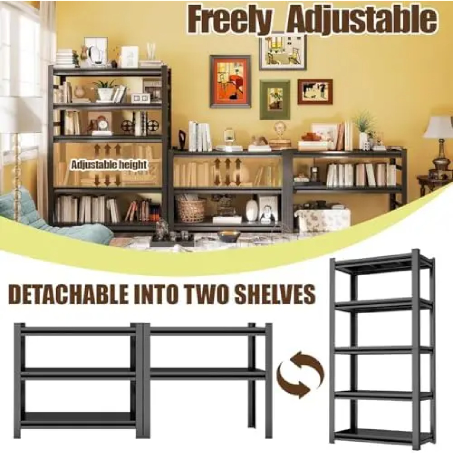 5-ярусный прочный книжный шкаф – обзор и цена Bookshelf 5 Tier