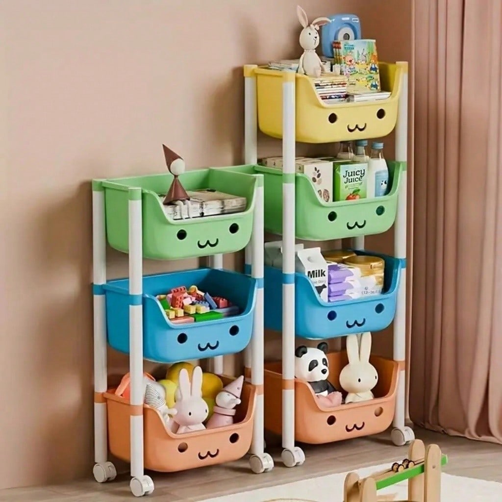 Мобильный книжный стеллаж на 5 – обзор и цена Bookshelf 5 Tier