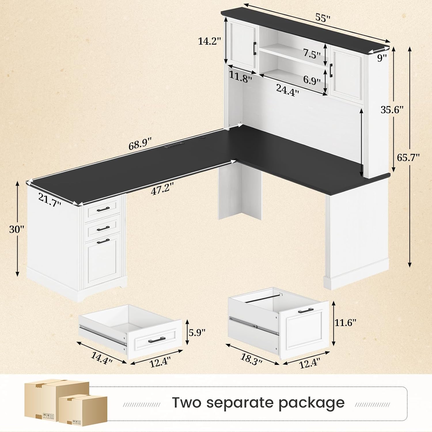 Угловой стол в форме буквы L с – обзор и цена Office Furniture Custom