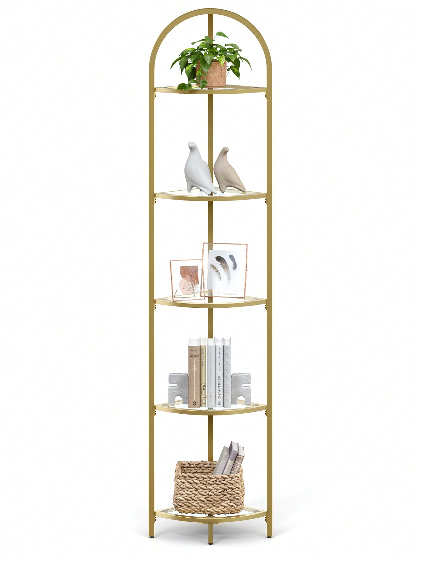 Угловая полка-стеллаж, 5-ярусн – обзор и цена Bookshelf 5 Tier