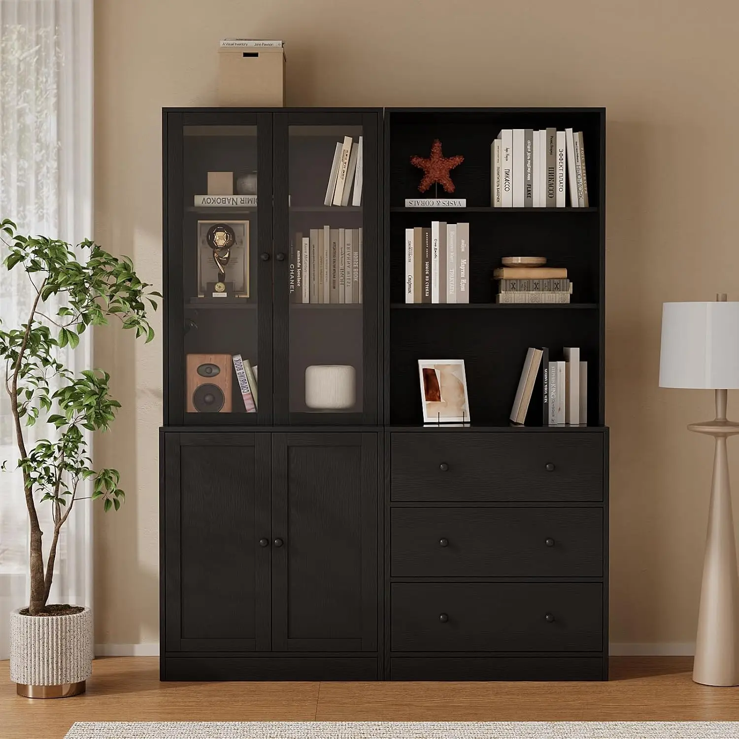 Книжный шкаф высотой 71 дюйм с – обзор и цена Bookshelf 5 Tier