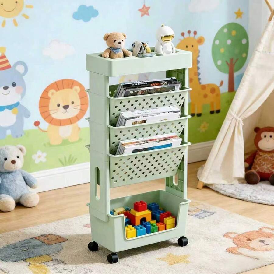 5-уровневая передвижная тележк – обзор и цена Bookshelf 5 Tier