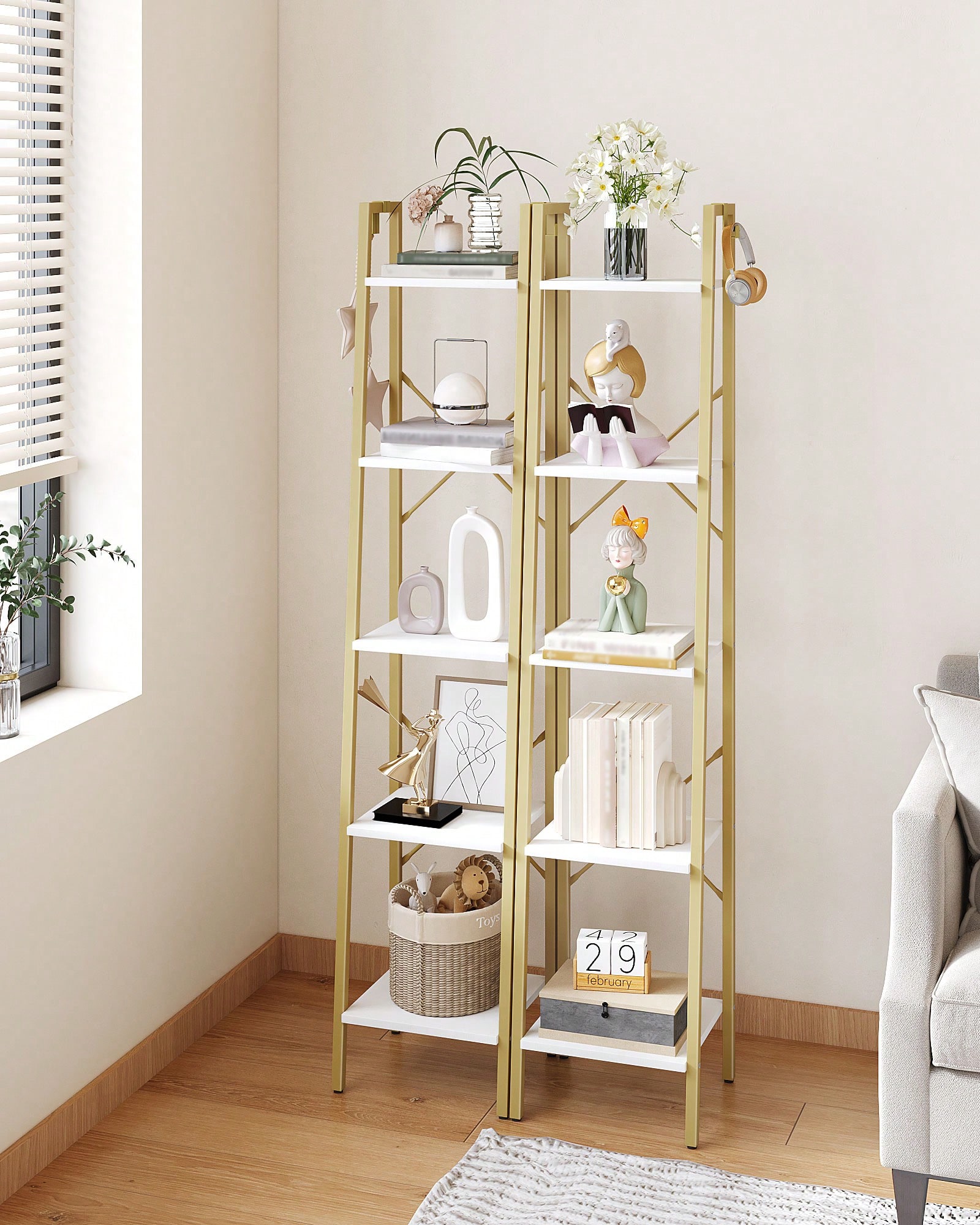 5-ярусный стеллаж-лестница в с – обзор и цена Bookshelf 5 Tier