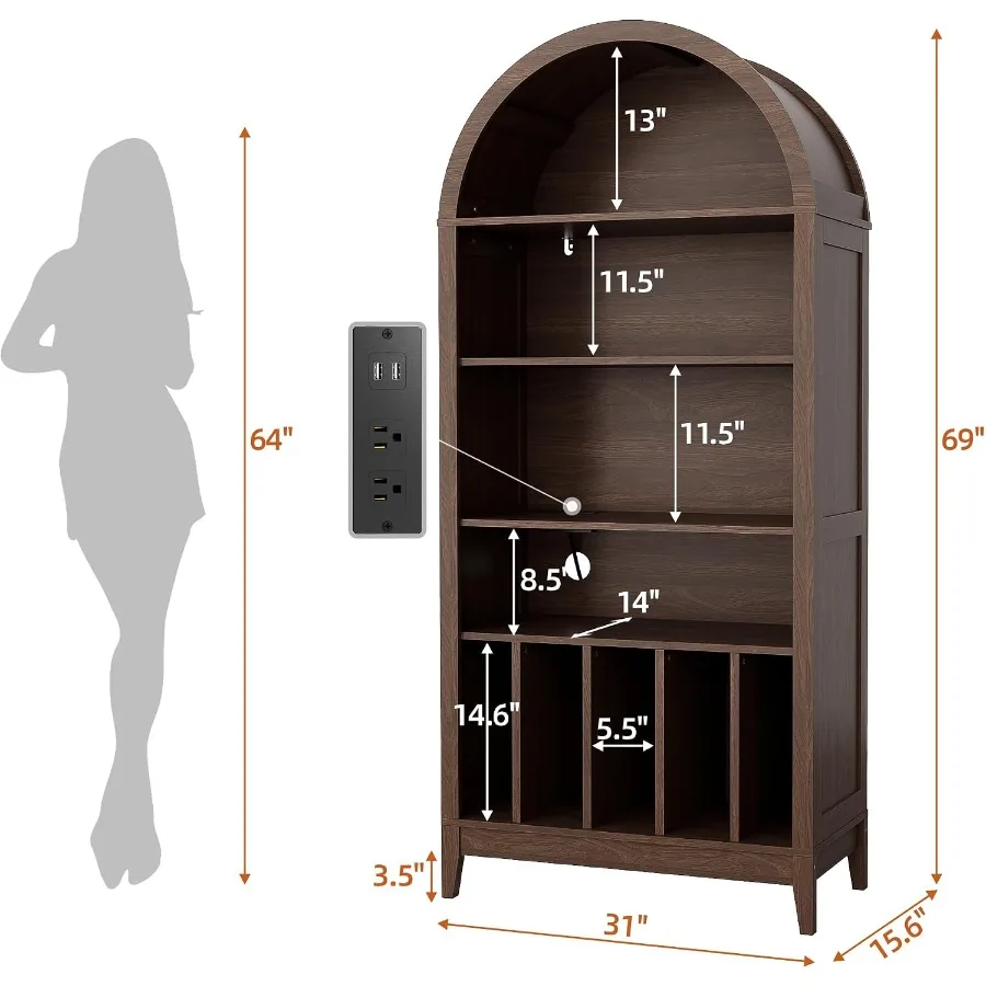 Большая подставка для виниловы – обзор и цена Bookshelf 5 Tier